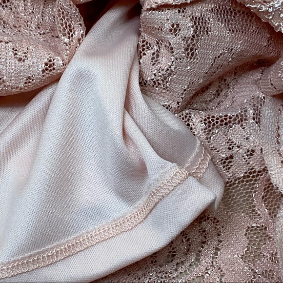 Forever 21 Blush Pink Lace Midi Pencil Skirt M - Picture 2 of 5